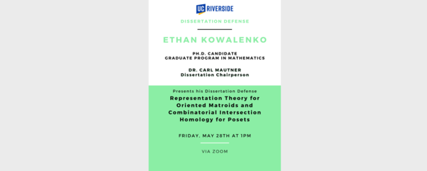 Ethan Kowalenko Dissertation Defense Flyer