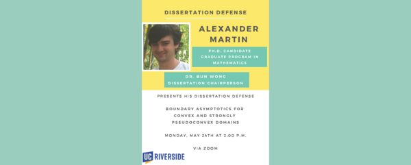 Alexander Martin Dissertation Defense Flyer