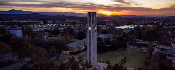 Bell tower at night