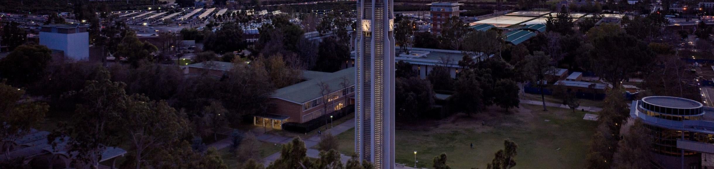 Bell tower at night
